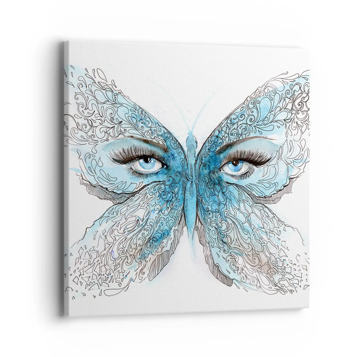 Cuadro sobre lienzo - Impresión de Imagen - Mirada de mariposa - 40x40 cm