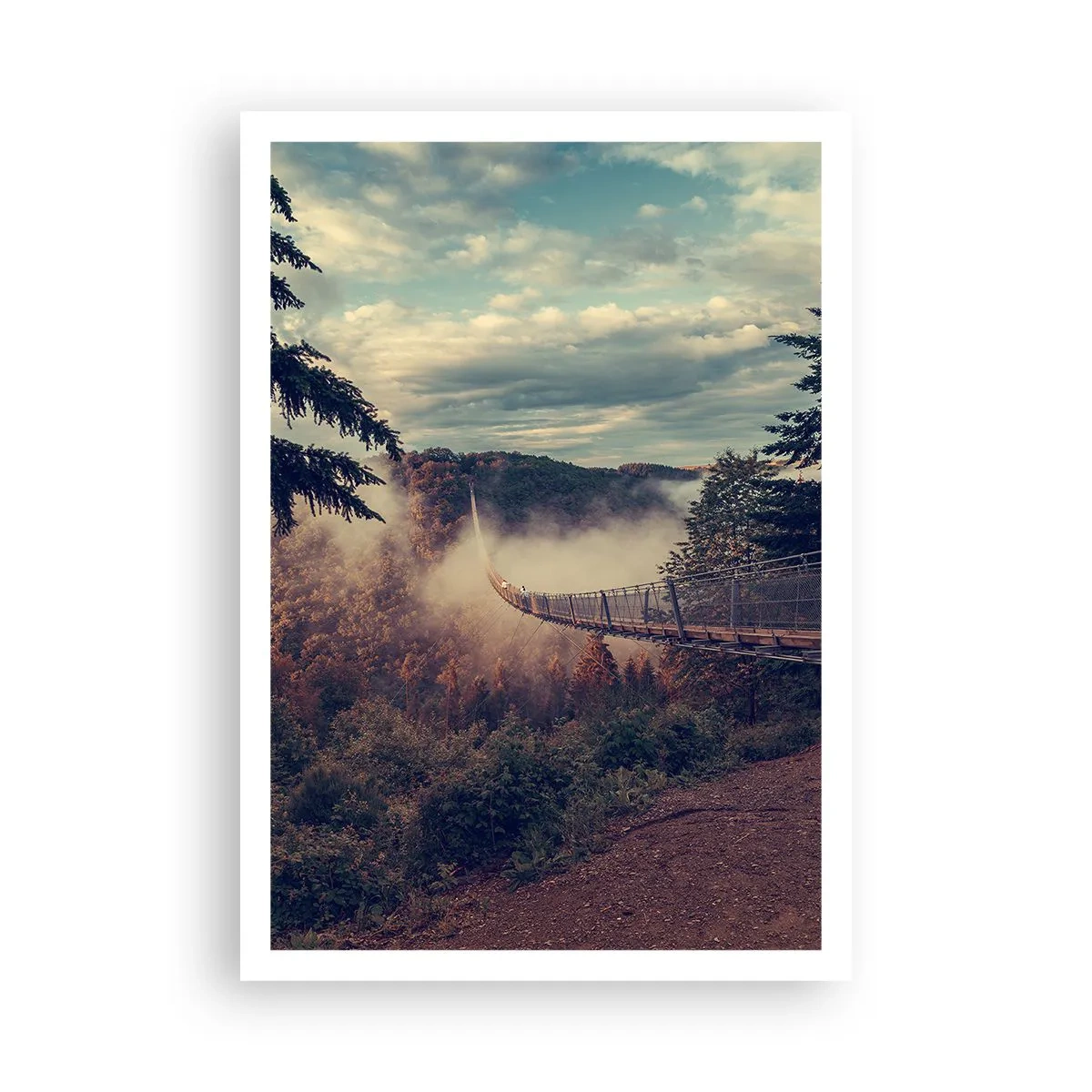 Póster - Sobre un bosque otoñal - 70x100 cm