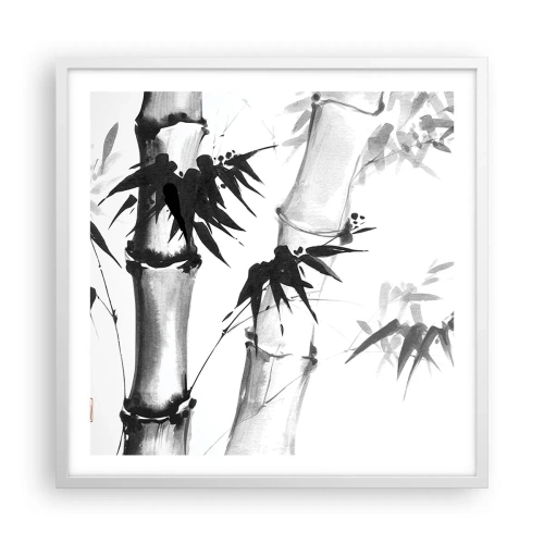 Póster en marco blanco - Primer plano de Oriente - 60x60 cm