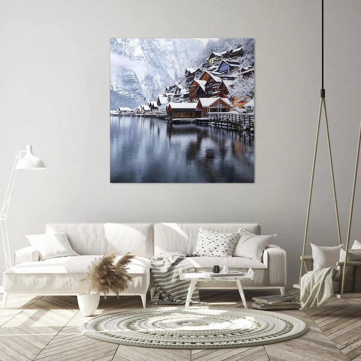 Cuadro sobre lienzo - Impresión de Imagen - En un decorado de invierno - 30x30 cm