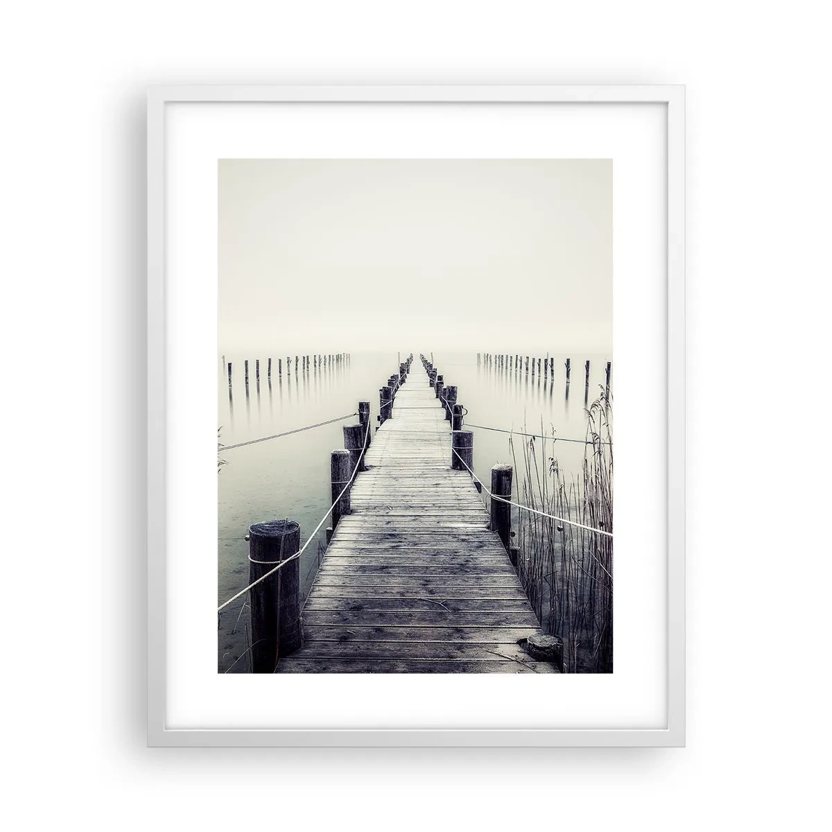 Póster en marco blanco - Sumergirse en la paz - 40x50 cm