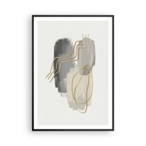 Póster en marco negro - Persistencia y movimiento - 70x100 cm