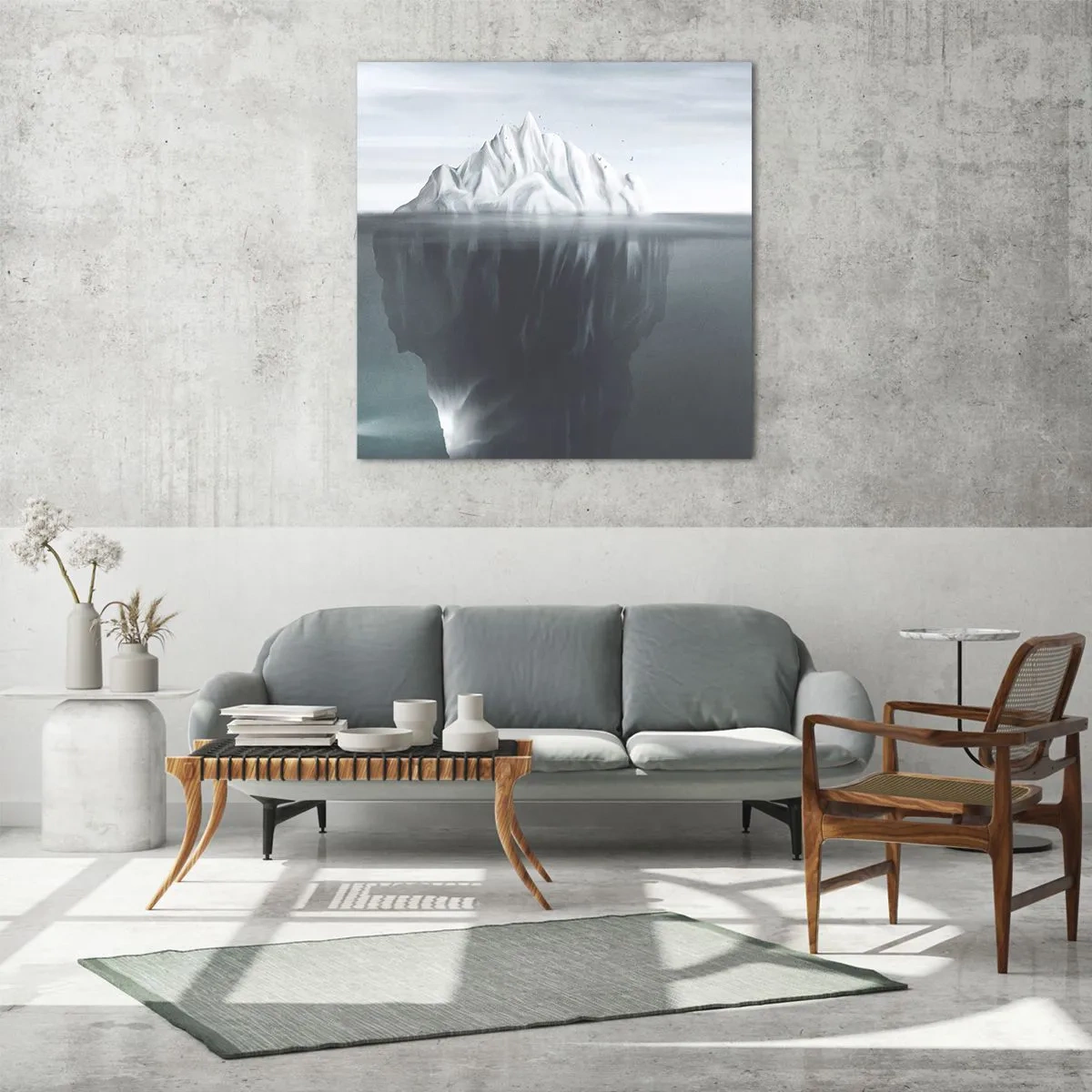 Cuadro sobre vidrio - Impresiones sobre Vidrio - Misterio submarino - 40x40 cm