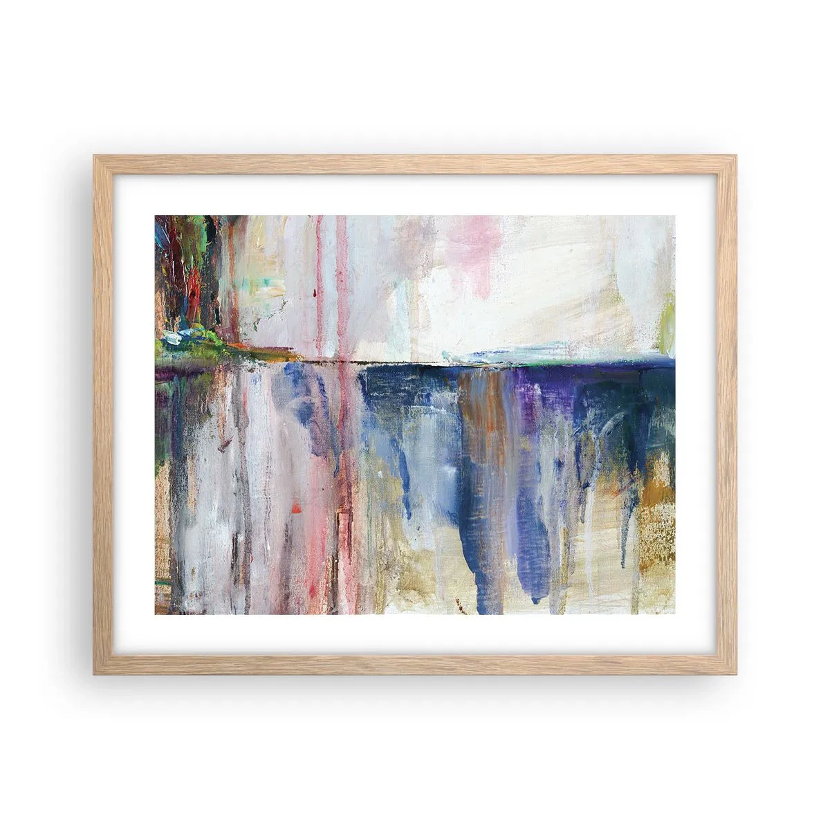 Póster en marco roble claro - Impresiones y asociaciones de colores - 50x40 cm
