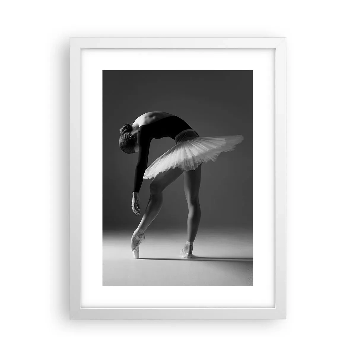 Póster en marco blanco - Bella bailarina - 30x40 cm