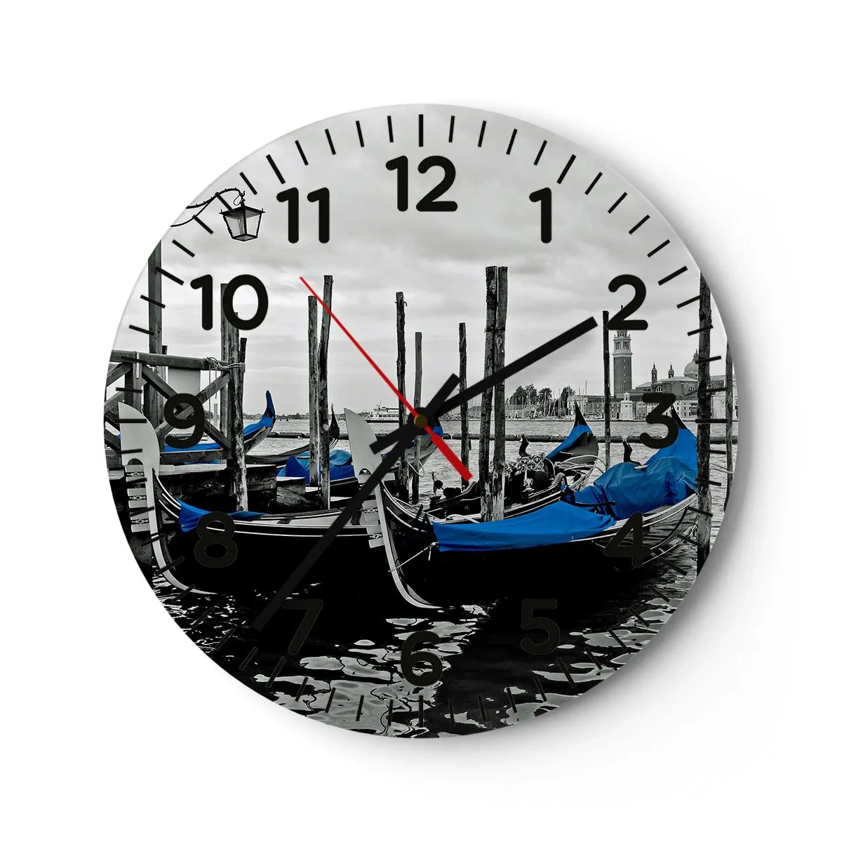Reloj de pared - Reloj de vidrio - Venecia en el pensamiento - 30x30 cm