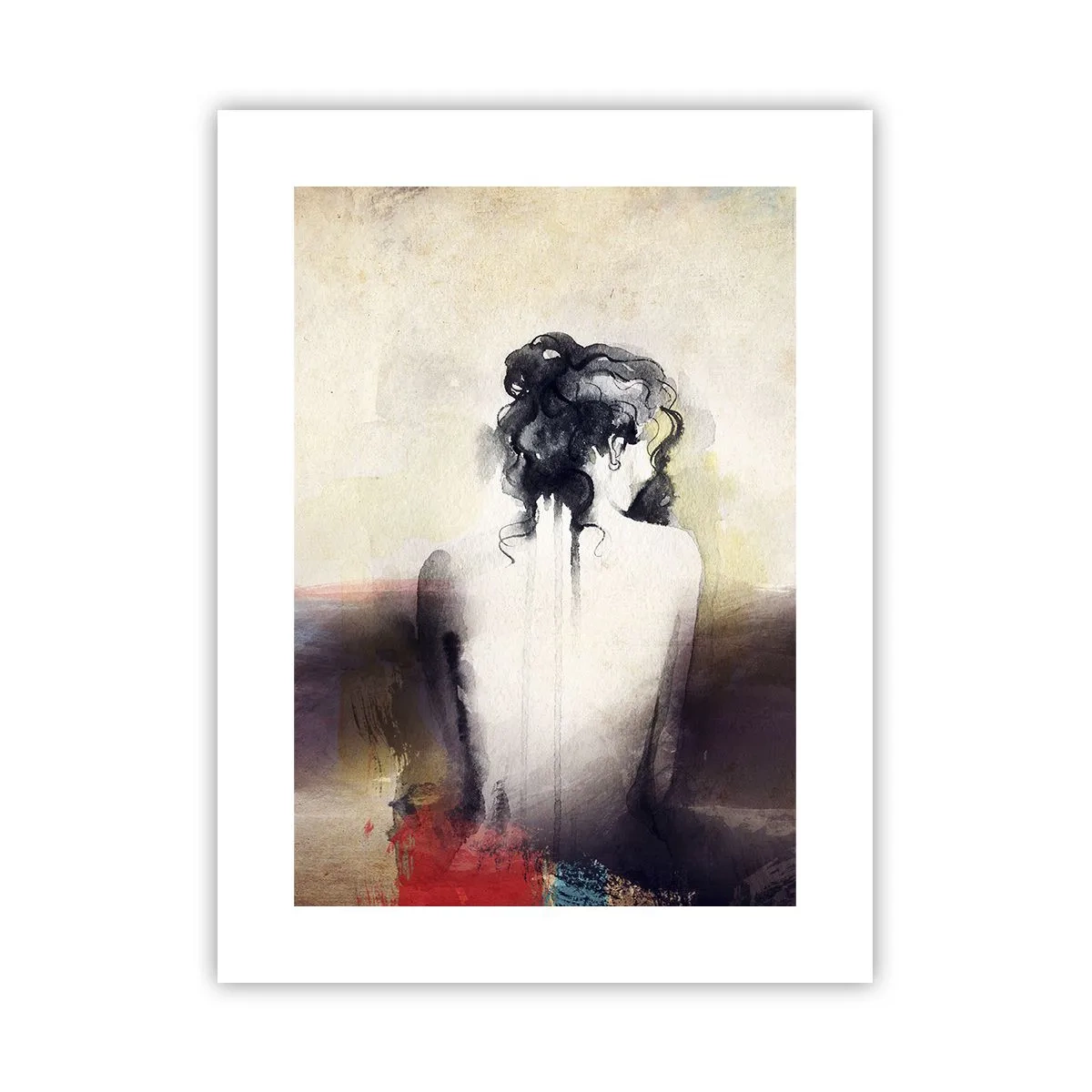 Póster - Líneas suaves, formas ovaladas - 30x40 cm