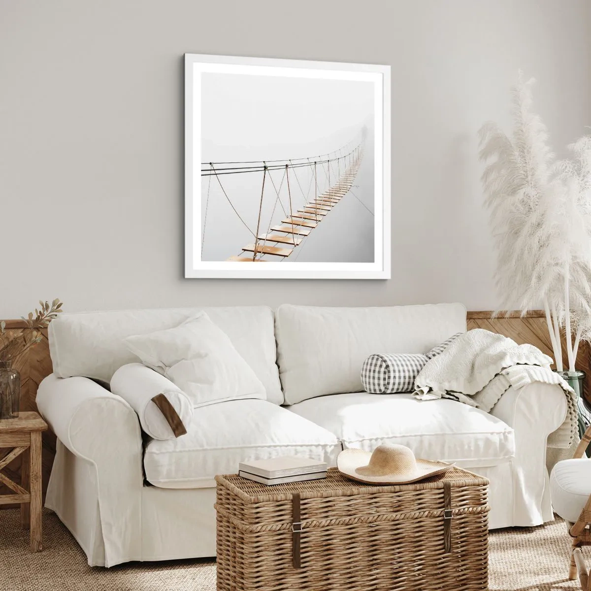 Póster en marco blanco - ¿Adónde le llevará? - 30x30 cm