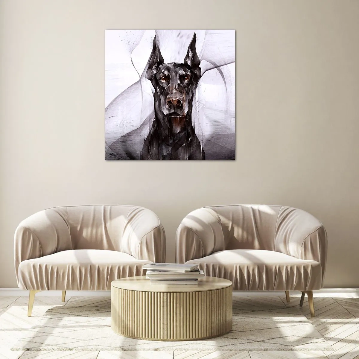 Cuadro sobre vidrio - Impresiones sobre Vidrio - Nacido noble - 50x50 cm