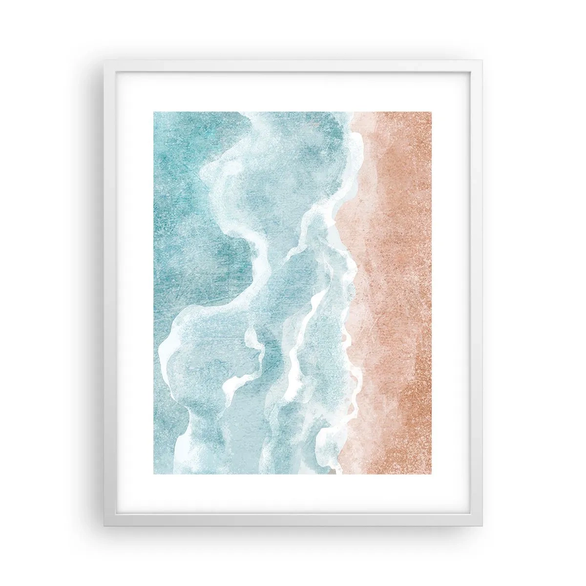 Póster en marco blanco - Abstracción de nubes - 40x50 cm