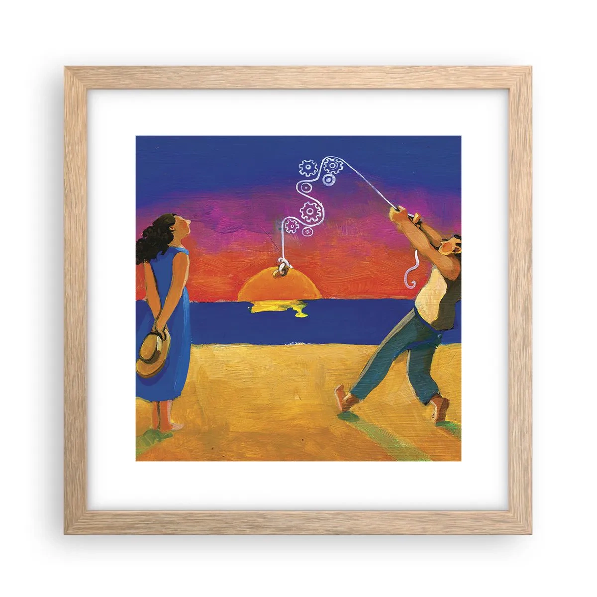 Póster en marco roble claro - Mucho más que una estrella del cielo - 30x30 cm