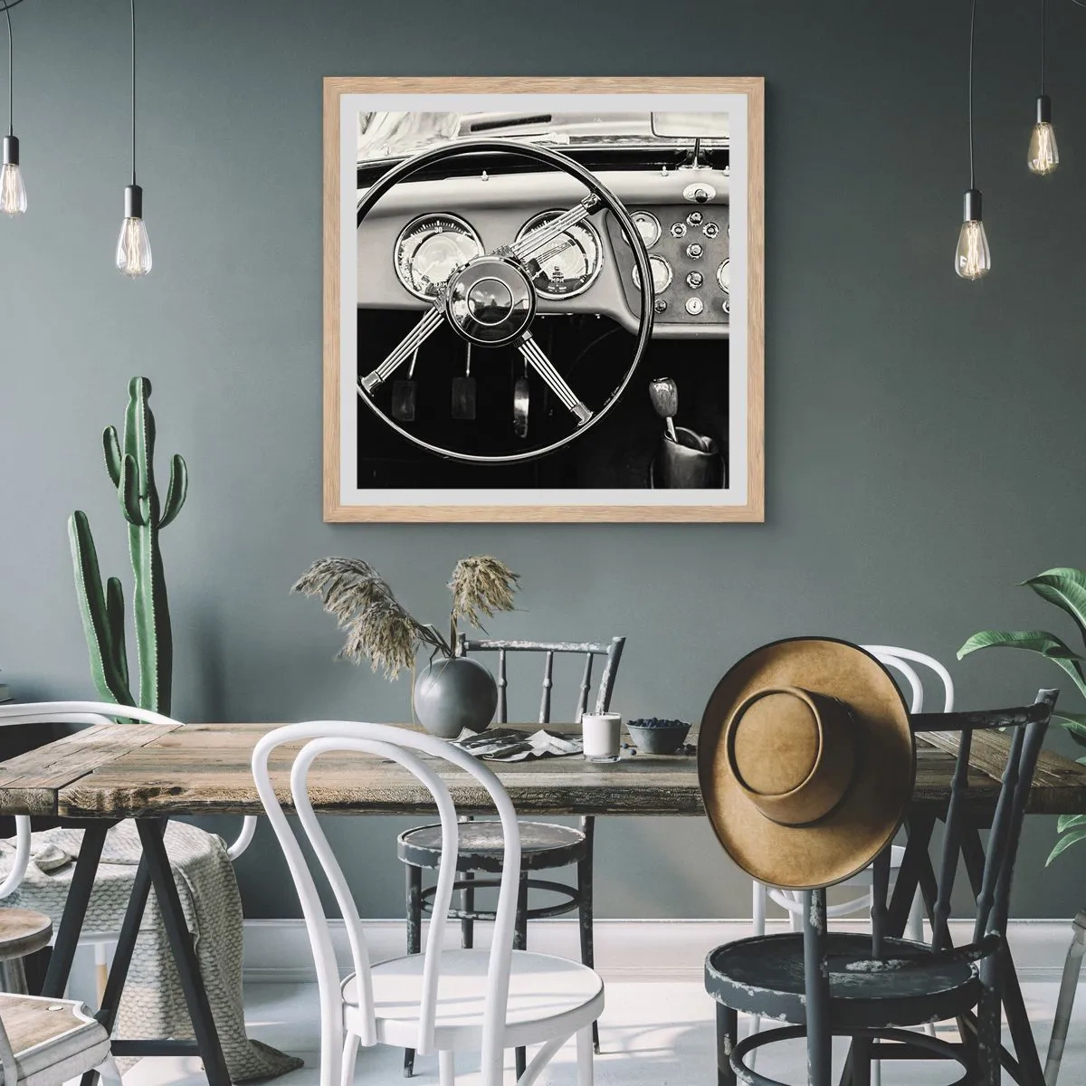 Póster en marco roble claro - El sueño de un coleccionista - 30x30 cm