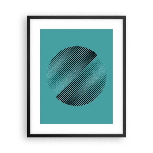 Póster en marco negro - El círculo: una variación geométrica - 40x50 cm