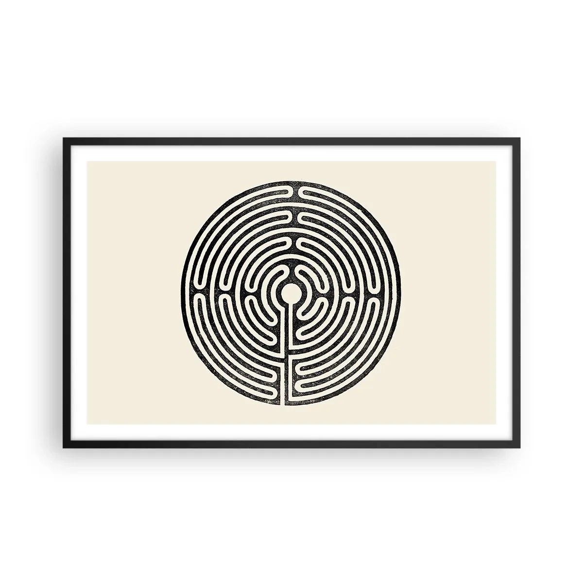Póster en marco negro - Orden misterioso - 91x61 cm