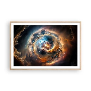 Póster en marco roble claro - El inicio de todo - 91x61 cm