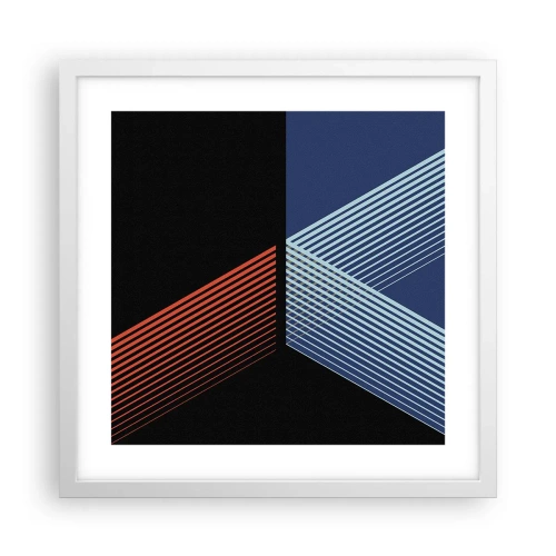 Póster en marco blanco - La rectitud - 40x40 cm