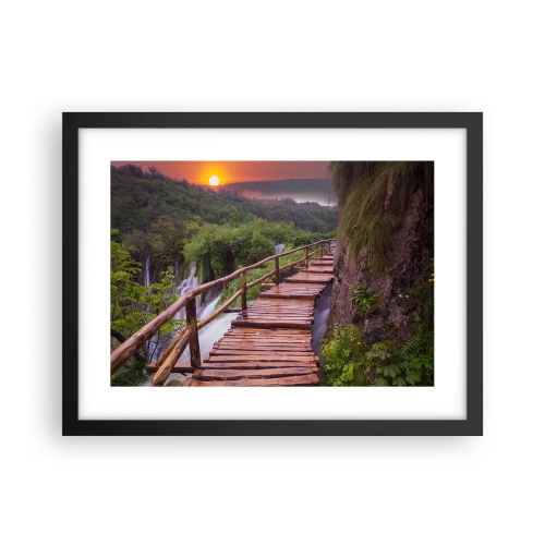 Póster en marco negro - Una belleza inimaginable - 40x30 cm