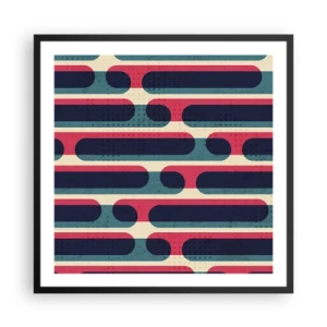 Póster en marco negro - Profundidad y relieve - 60x60 cm