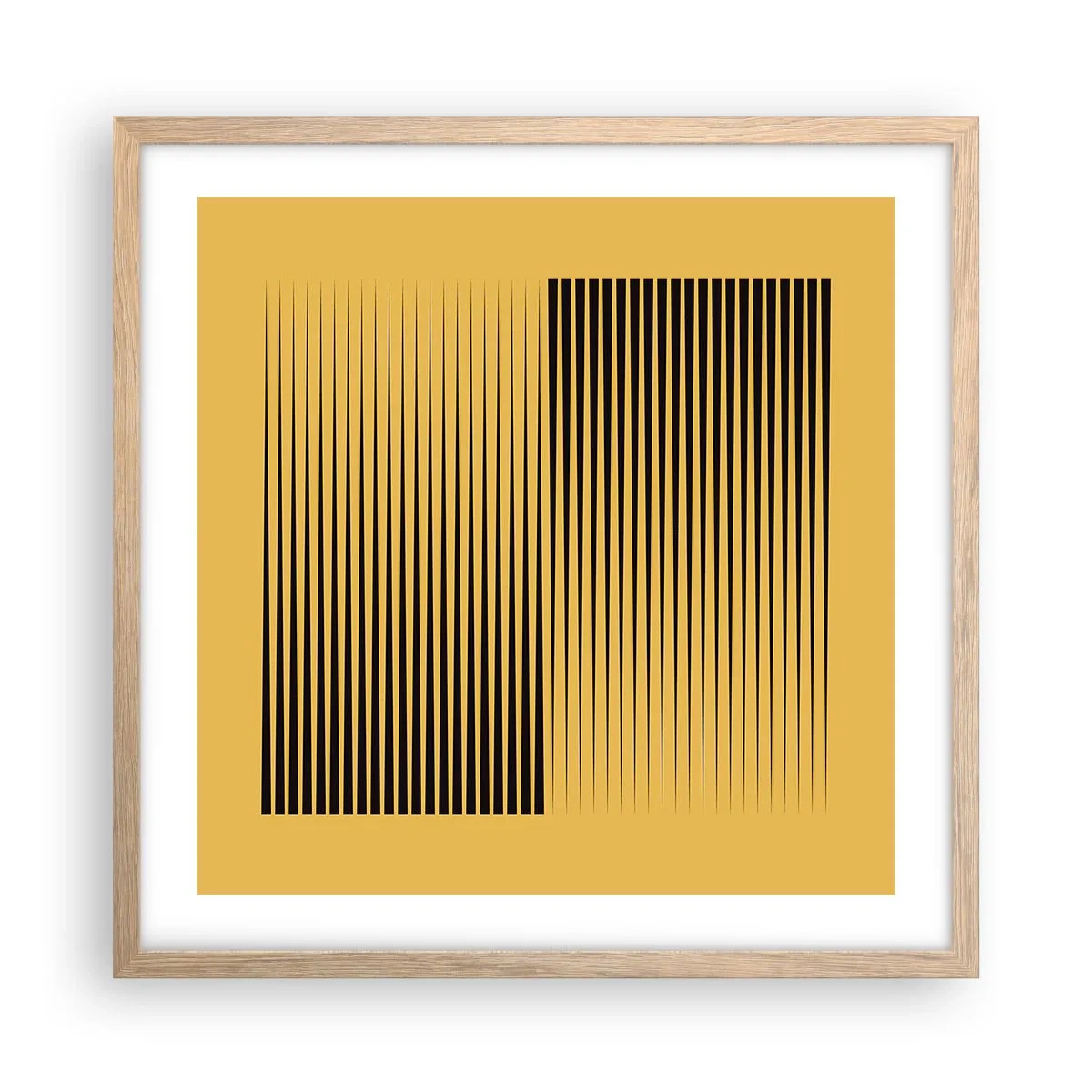Póster en marco roble claro - Cuadrado de opuestos - 50x50 cm