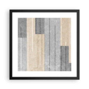 Póster en marco negro - Composición: sostener la vertical - 40x40 cm