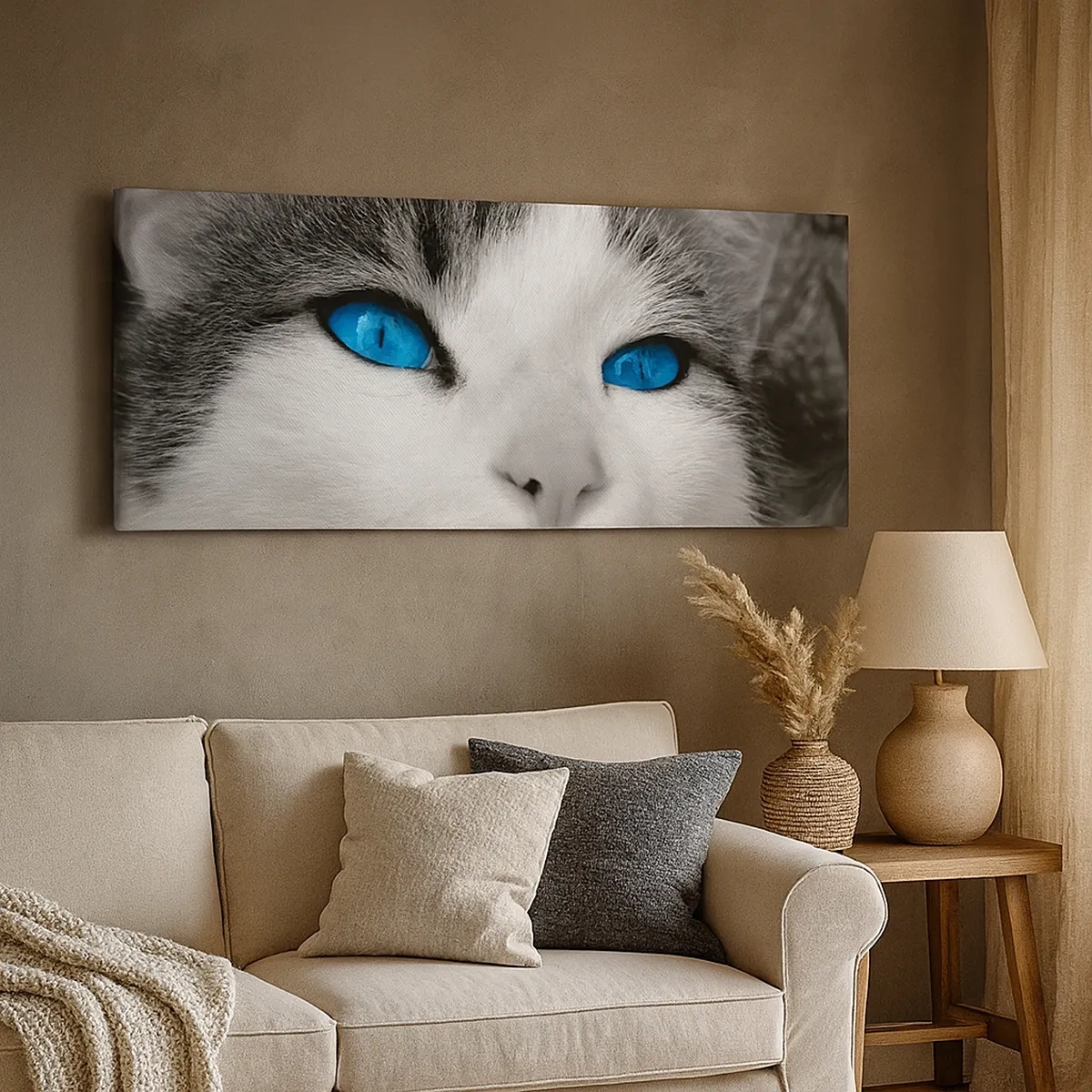 Cuadro sobre lienzo - Impresión de Imagen - Inusual de ojos azules - 30x30 cm