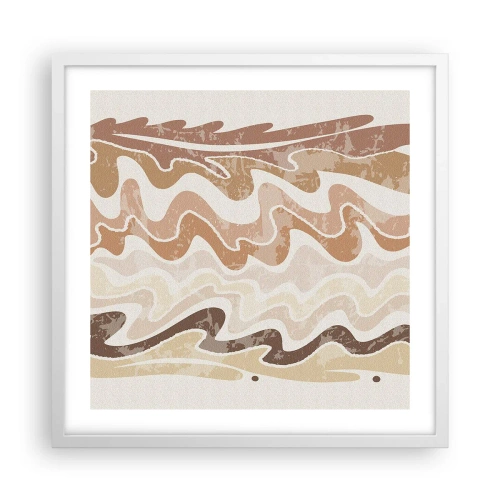 Póster en marco blanco - Buena energía - buenas emociones - 50x50 cm