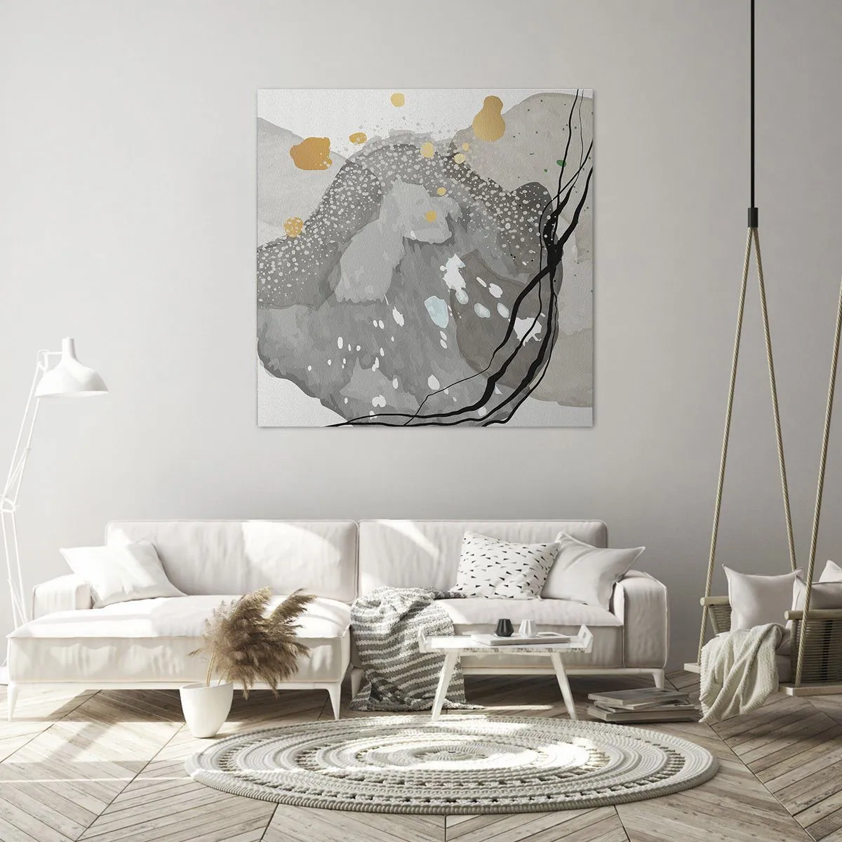 Cuadro sobre lienzo - Impresión de Imagen - Composición orgánica - 70x70 cm