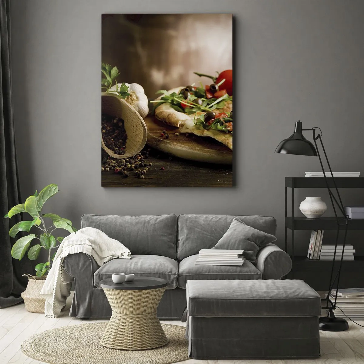 Cuadro sobre lienzo - Impresión de Imagen - Directamente del horno y del jardín - 65x120 cm