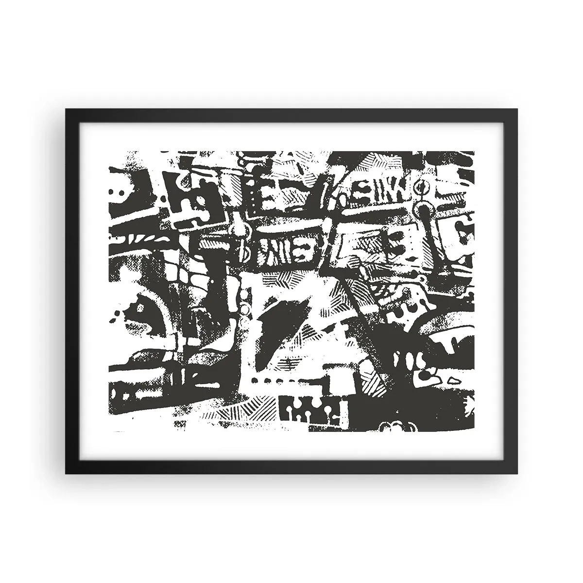 Póster en marco negro - ¿Orden o caos? - 50x40 cm