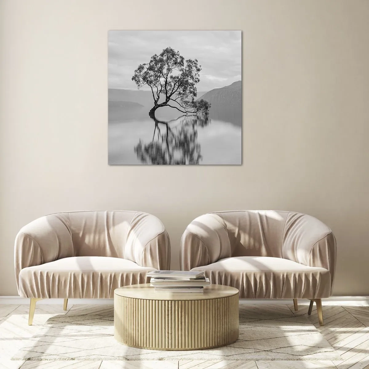 Cuadro sobre vidrio - Impresiones sobre Vidrio - Existe tal lugar en el mundo - 60x60 cm