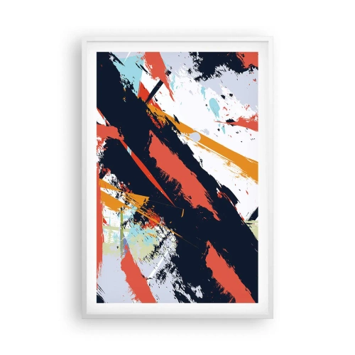 Póster en marco blanco - Composición dinámica - 61x91 cm