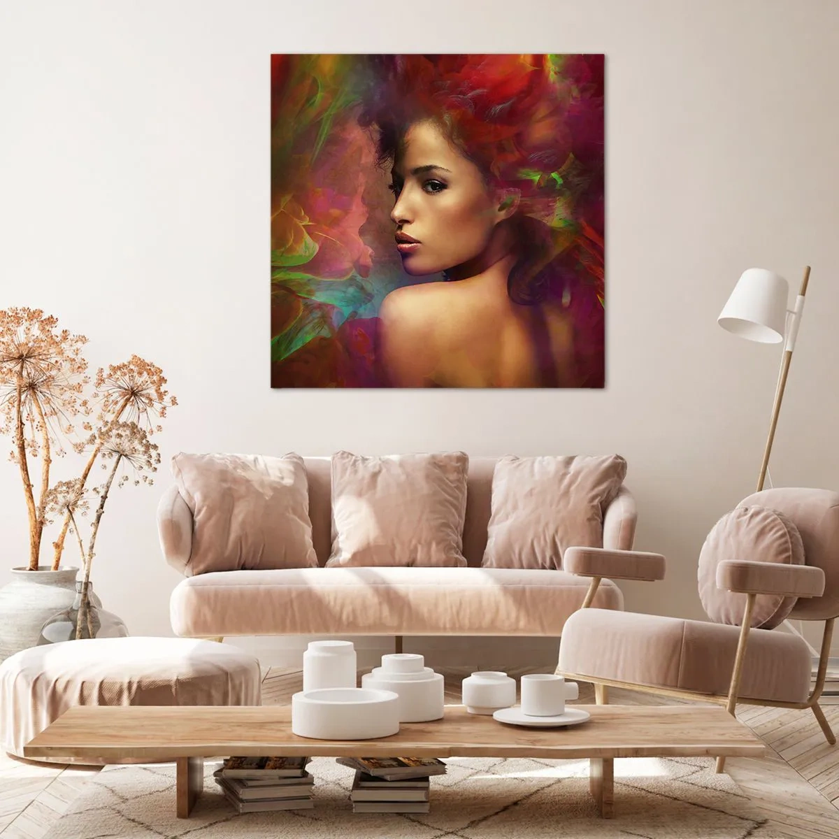 Cuadro sobre lienzo - Impresión de Imagen - Más hermosa que un arco iris, tan delicada como la niebla - 50x50 cm