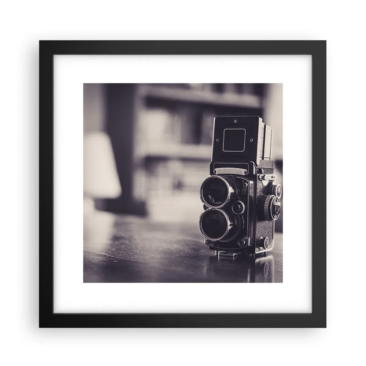 Póster en marco negro - La magia de la fotografía antigua - 30x30 cm