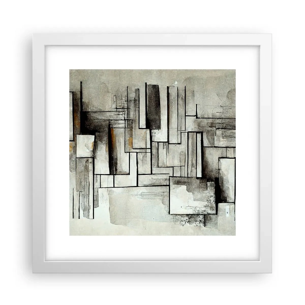 Póster en marco blanco - El poder de la sencillez - 30x30 cm