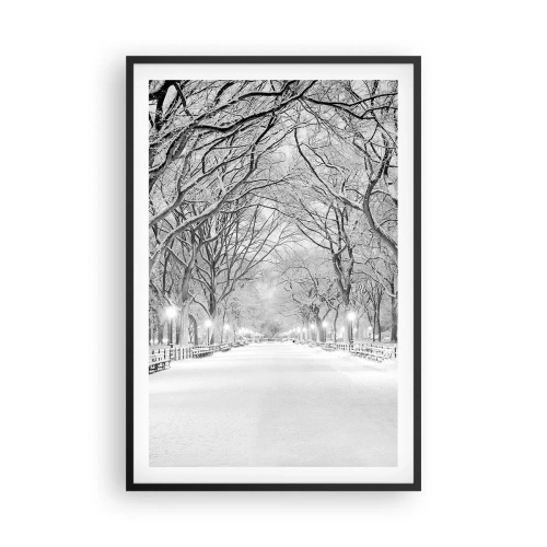 Póster en marco negro - Cuatro estaciones - invierno - 61x91 cm