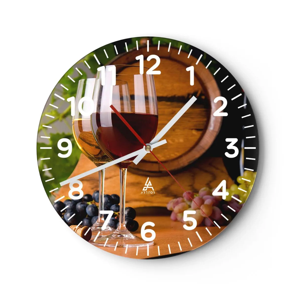 Reloj de pared - Reloj de vidrio - Como los Vintages maestros - 30x30 cm