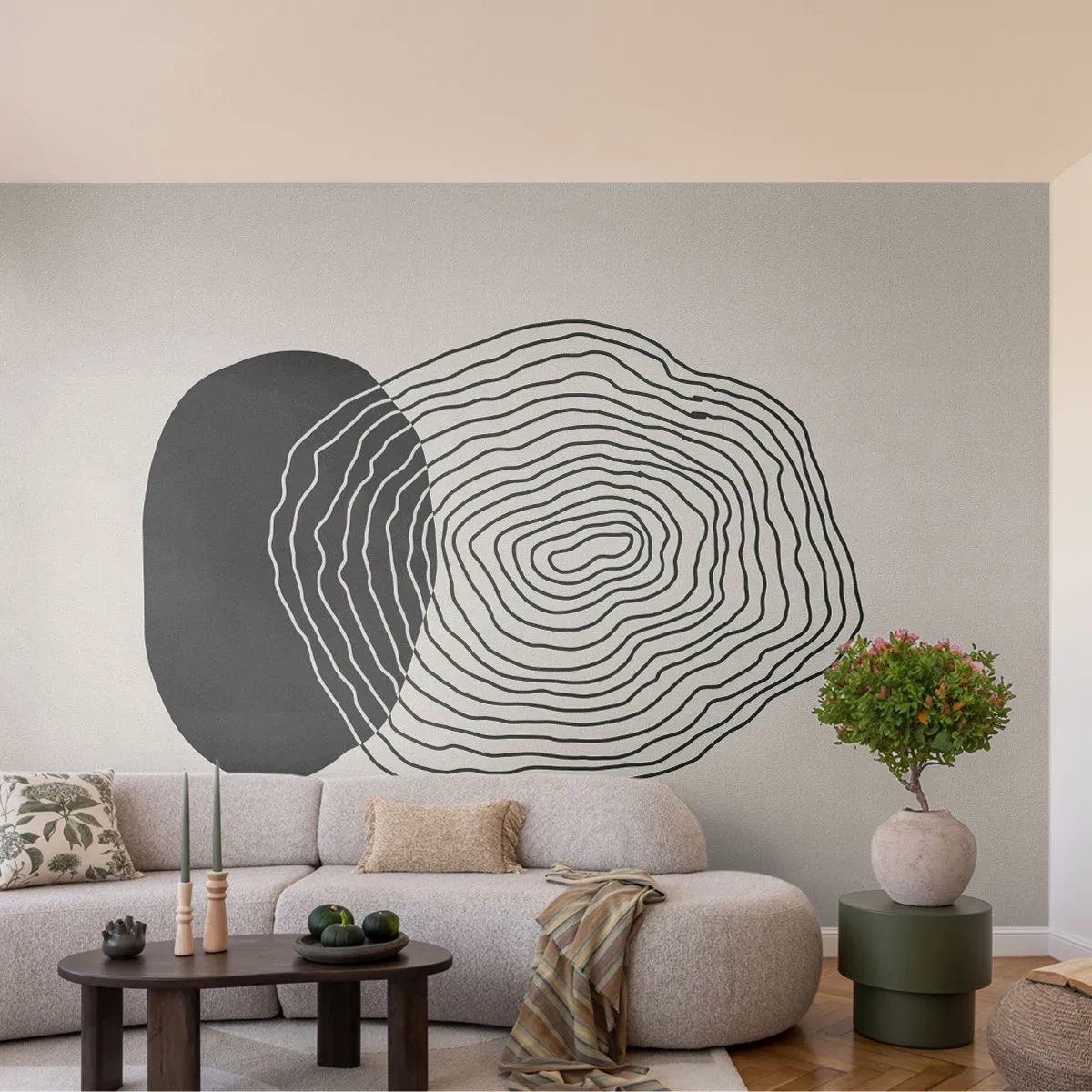 Fotomural Premium Sand - Persistencia y vibración - Abstracción, Pedazo, Gráficos - 200x140 cm