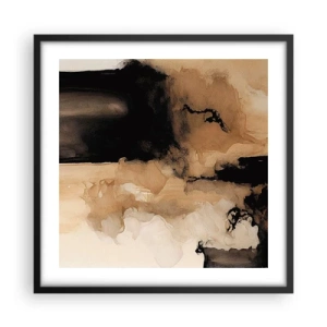 Póster en marco negro - Una abstracción intrigante - 50x50 cm