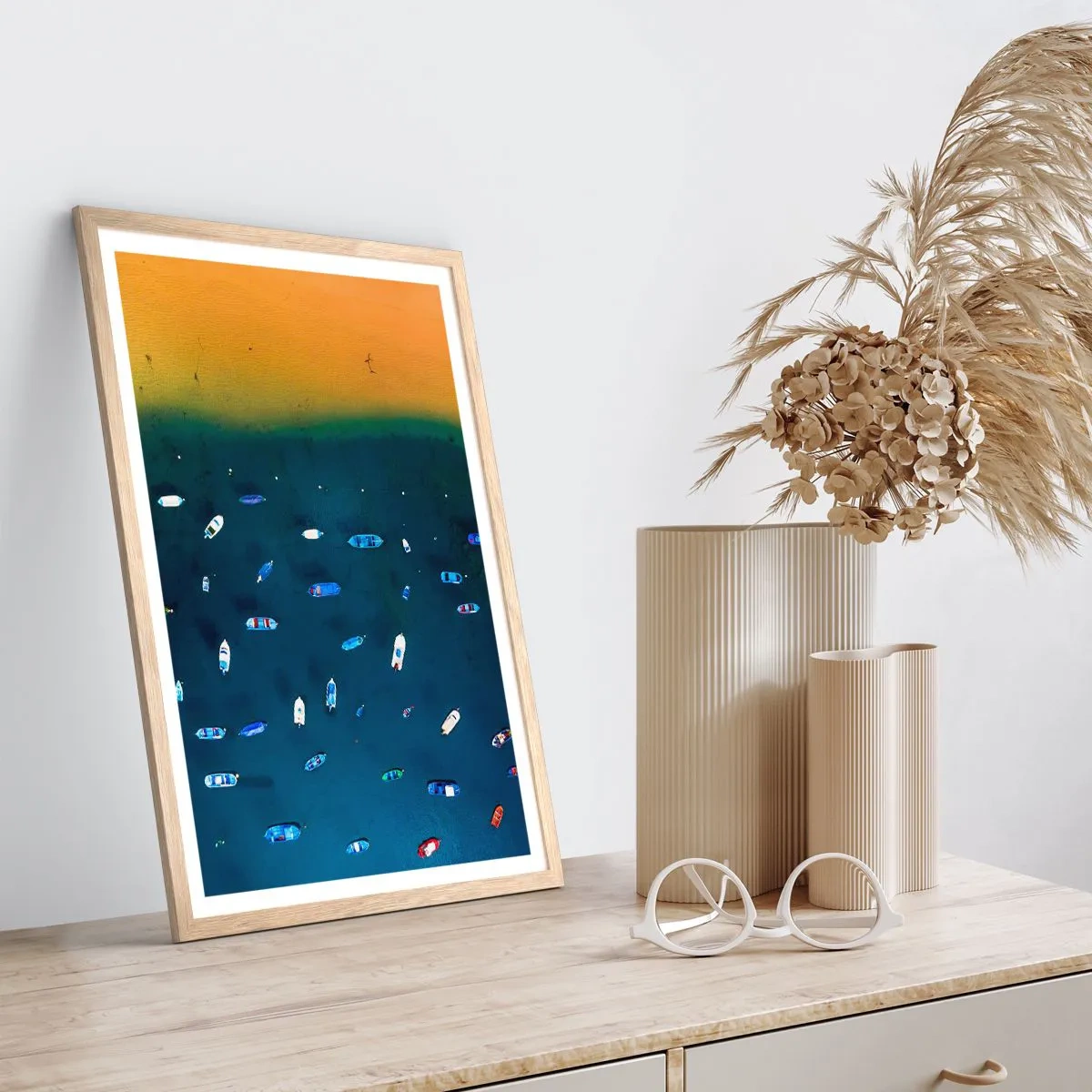 Póster en marco roble claro - Un juego de vacaciones - 61x91 cm