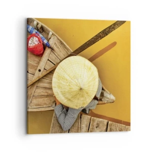 Cuadro sobre lienzo - Impresión de Imagen - La vida en el río amarillo - 70x70 cm