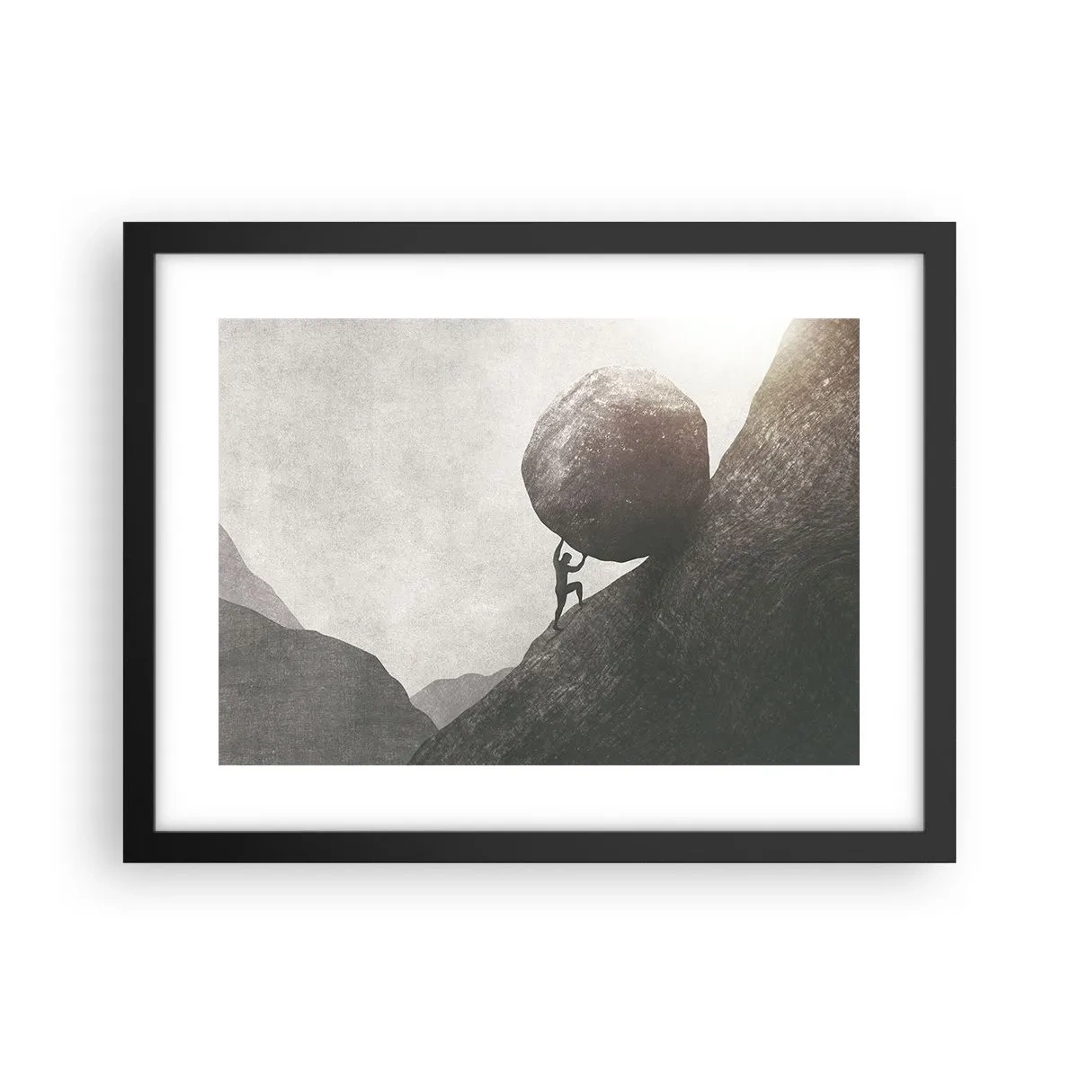 Póster en marco negro - Creo, contra toda esperanza - 40x30 cm