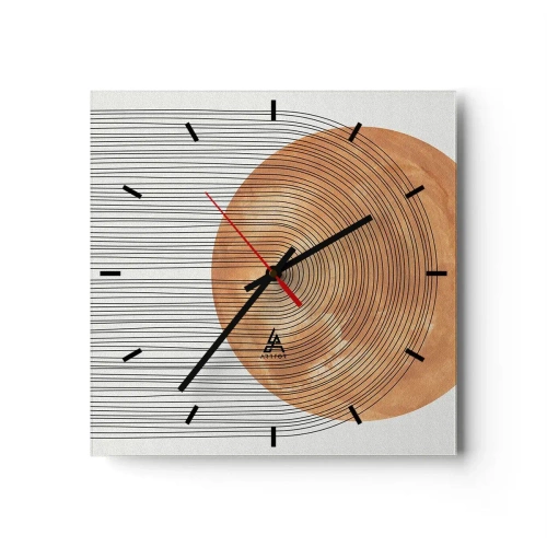 Reloj de pared - Reloj de vidrio - Una composición soleada - 40x40 cm