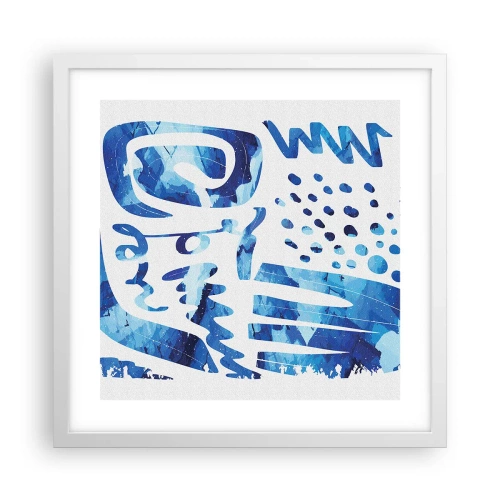 Póster en marco blanco - Vuelta a las raíces - 40x40 cm