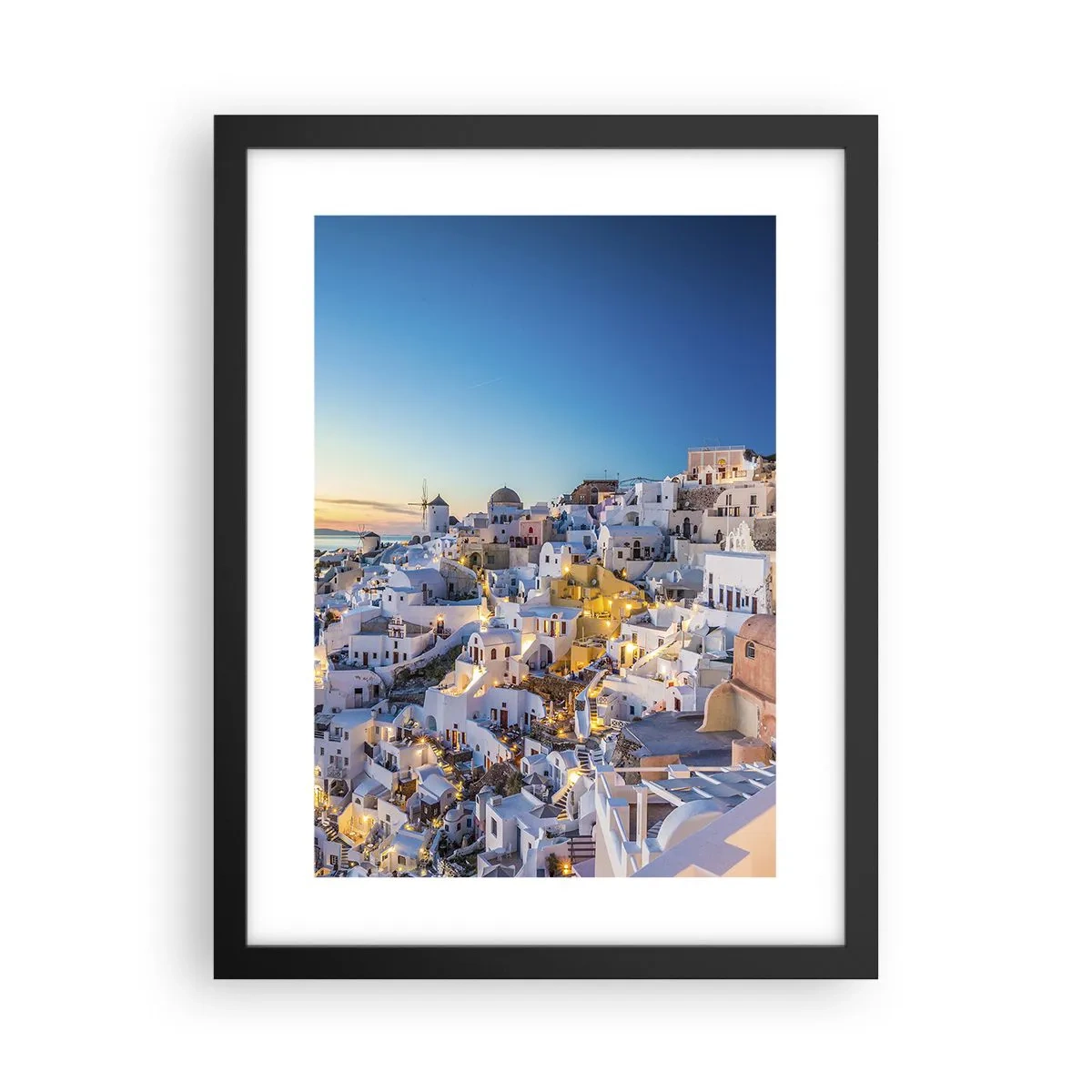 Póster en marco negro - La esencia de lo griego - 30x40 cm