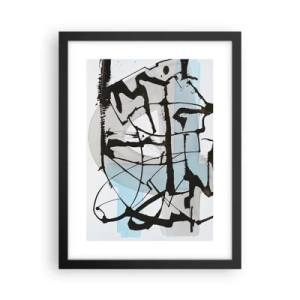 Póster en marco negro - Azul a pesar de todo - 30x40 cm