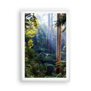Póster en marco blanco - Un cuento de hadas del bosque - 61x91 cm