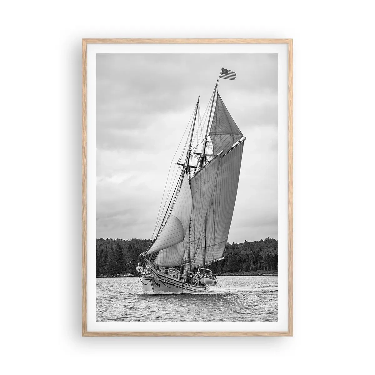 Póster en marco roble claro - Hermanos del viento - 70x100 cm