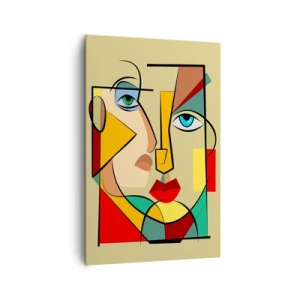 Cuadro sobre lienzo - Impresión de Imagen - Una pareja emparejada - 80x120 cm