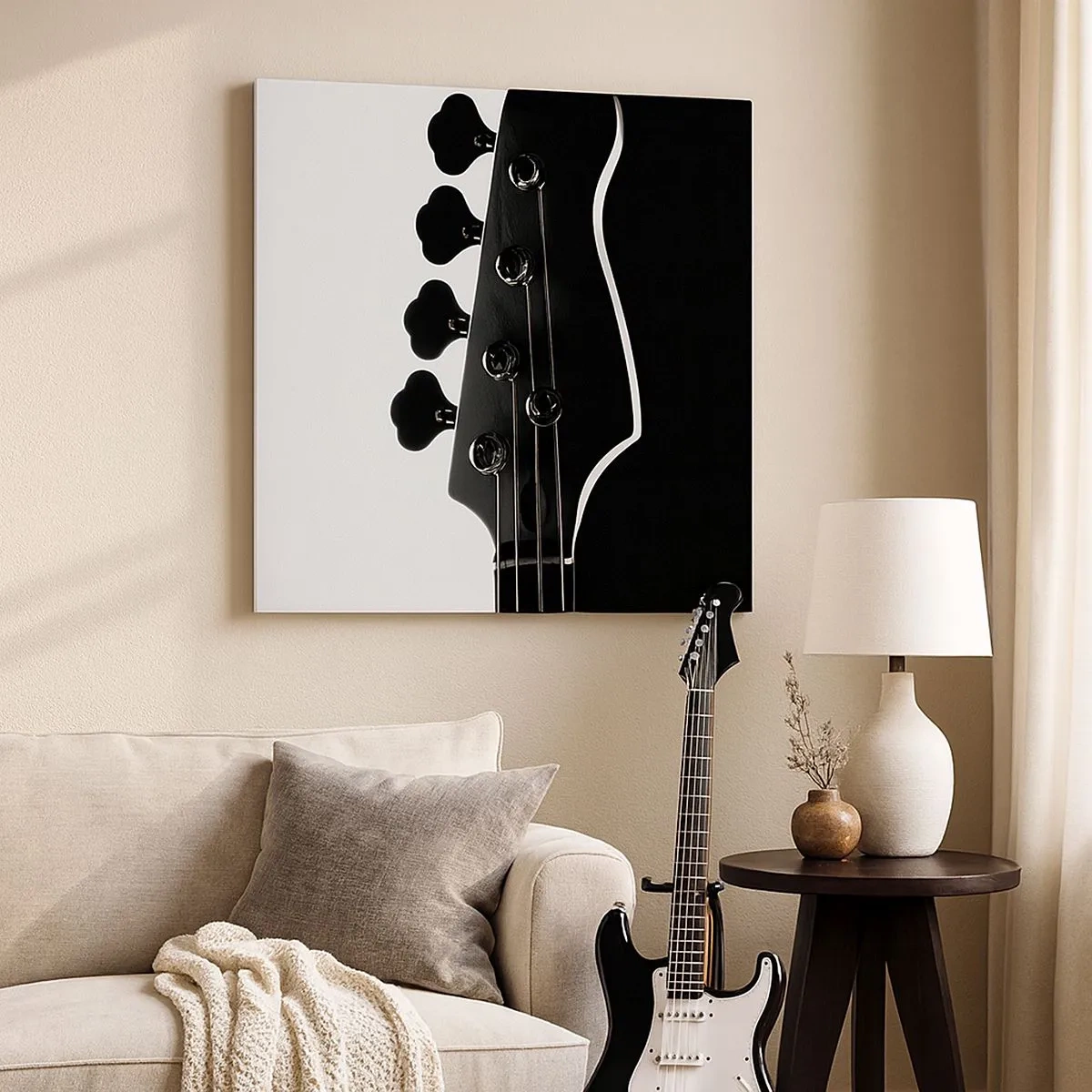 Cuadro sobre lienzo - Impresión de Imagen - Silencio musical - 30x30 cm