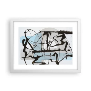 Póster en marco blanco - Azul a pesar de todo - 40x30 cm